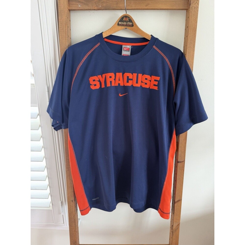 Vintage NIKE Syracuse University Orange NCAA Men’s Large Warm-Up Jersey Shirt XL